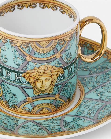 rosenthal versace 'la scala del palazzo verde tea cup|Versace italian dinner sets.